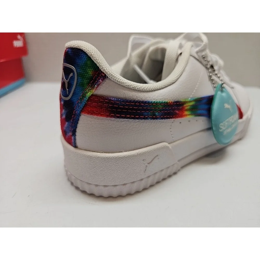 PUMA‎ Carina Tie Dye Espadrilles Women's Sneakers White/Metallic Silver Size 9